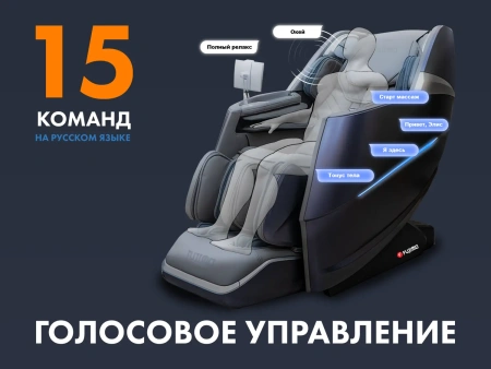 Массажное кресло FUJIMO Combat 4D Серый