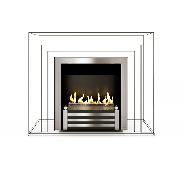 Биокамин в мраморном портале Firezo Oro